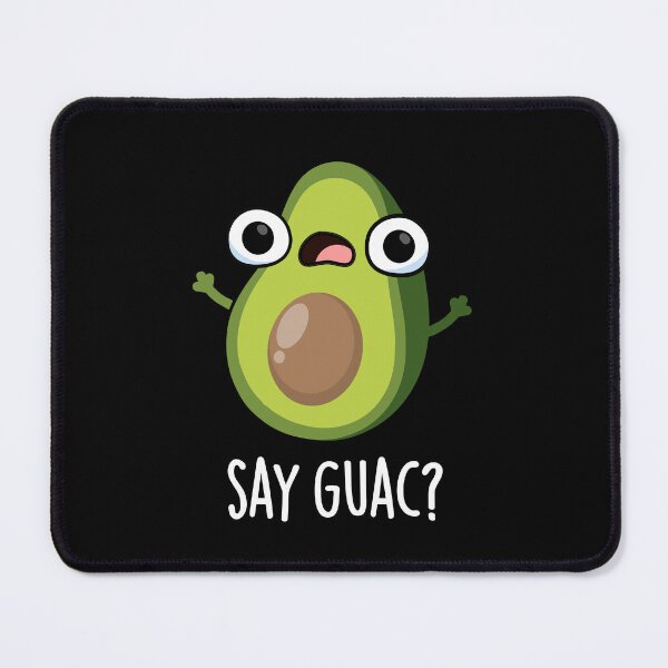 Item preview, Say Guac Funny Avocado Pun (Dark BG) designed and sold by punnybone.