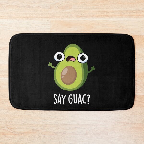 Item preview, Say Guac Funny Avocado Pun (Dark BG) designed and sold by punnybone.