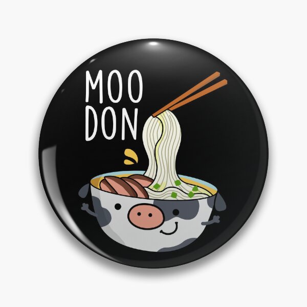 Item preview, Moo-don Funny Udon Pun (Dark BG) designed and sold by punnybone.