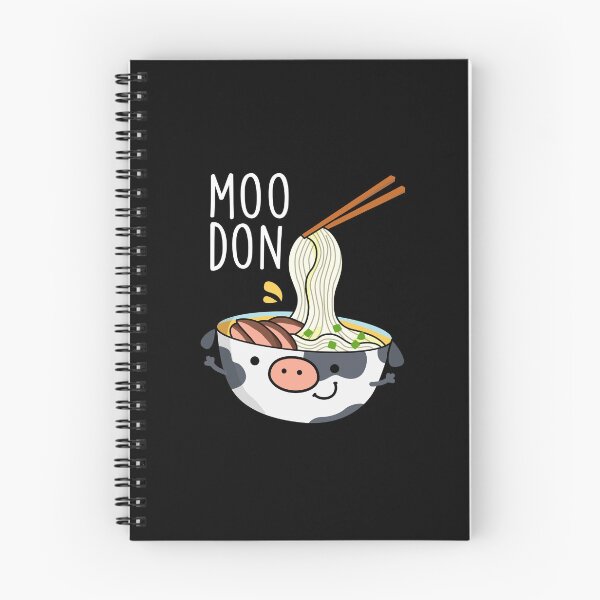 Item preview, Moo-don Funny Udon Pun (Dark BG) designed and sold by punnybone.