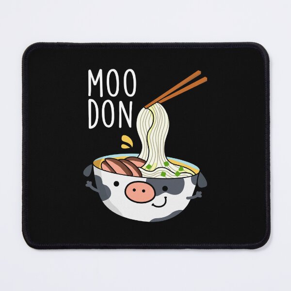 Item preview, Moo-don Funny Udon Pun (Dark BG) designed and sold by punnybone.