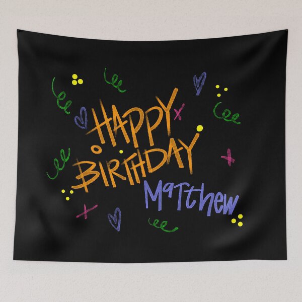 Item preview, HAPPY BIRTHDAY MATTHEW CUSTOM NAME designed and sold by GIVENGRACE.ART.