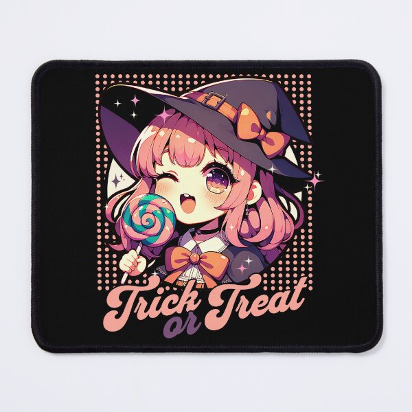 Item preview, Trick or treat - witch with lolipop anime style designed and sold by MeringueMango.