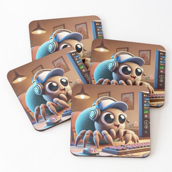 Item preview, Gamer Diving Bell Spider at the Keyboard designed and sold by Sillytoe.