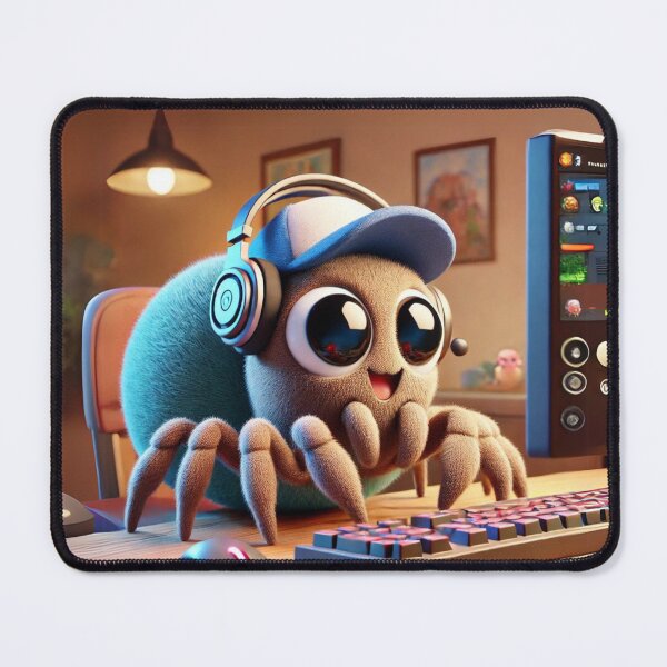Item preview, Gamer Diving Bell Spider at the Keyboard designed and sold by Sillytoe.