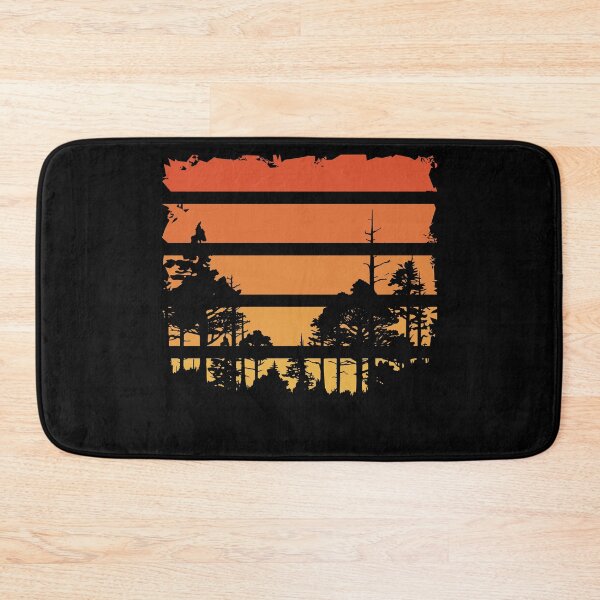 Item preview, Retro Sunset in the Forest - Vintage Nature Art designed and sold by TurtleDojo.