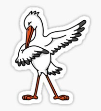 Dab dabbing stork pregnancy announcement Sticker