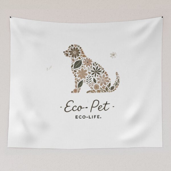 Item preview, Floral Dog Design Promoting Eco-Friendly Pet Life designed and sold by yuxin2009.