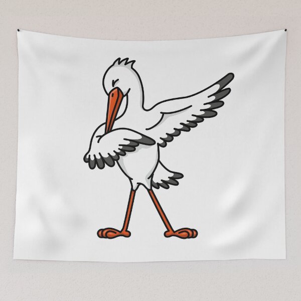 Item preview, Dab dabbing stork pregnancy announcement designed and sold by LaundryFactory.