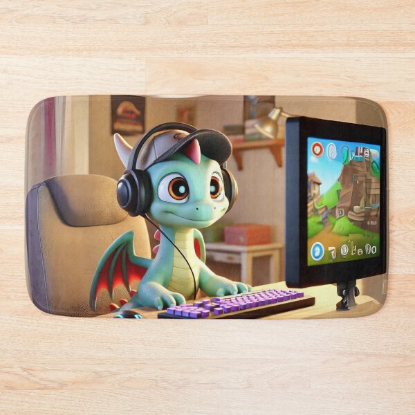 Item preview, Gaming Dragon in Action designed and sold by Sillytoe.