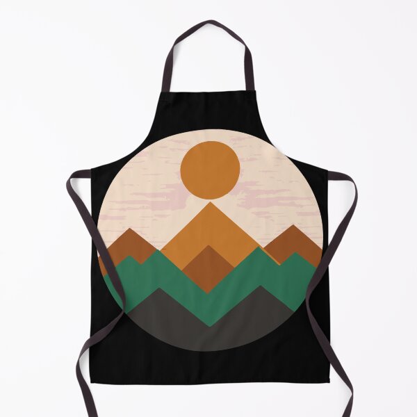 Item preview, Geometric Mountain Landscape with Sunset - Modern Nature Art designed and sold by TurtleDojo.