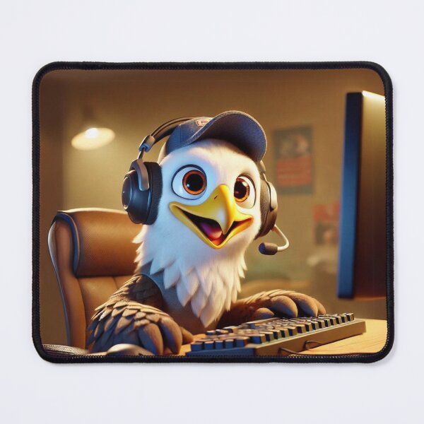 Item preview, Gamer Eagle on a Mission designed and sold by Sillytoe.