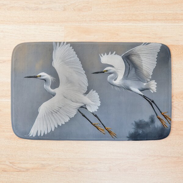 Item preview, Snowy egrets in flight designed and sold by Brian Tarr.