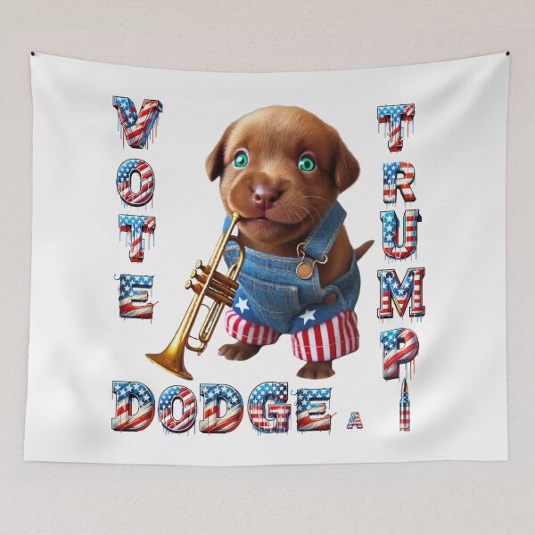Item preview, Vote Trump, Dodge a Bullet (Brown Lab Edition) designed and sold by FashionFusionFL.