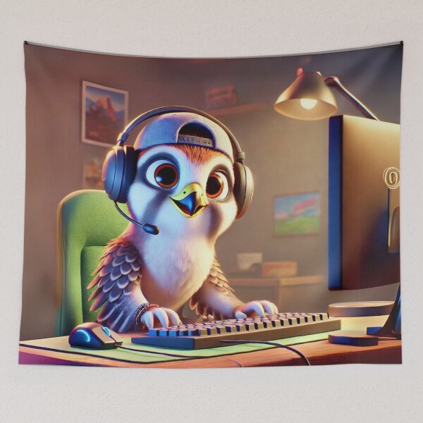 Item preview, Gamer Falcon at the Keyboard designed and sold by Sillytoe.