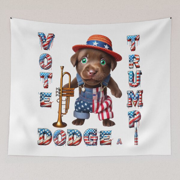 Item preview, Vote Trump, Dodge a Bullet (Patriotic Pup Edition) designed and sold by FashionFusionFL.