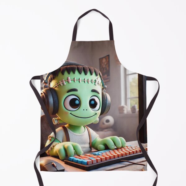 Item preview, Gamer Frankenstein at the Keyboard designed and sold by Sillytoe.
