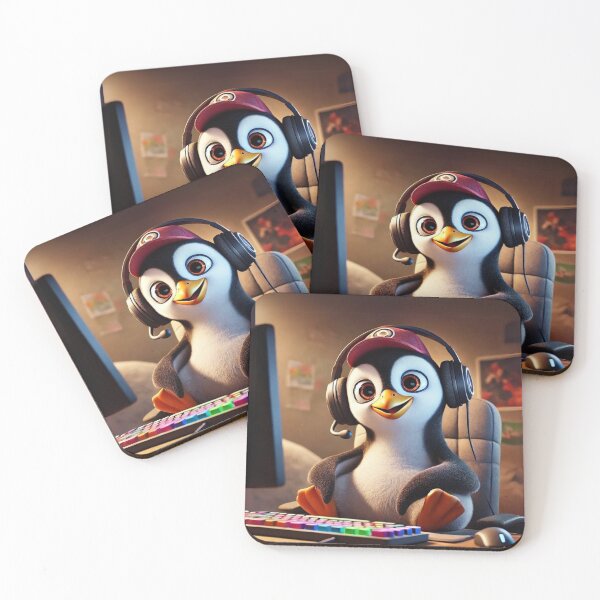 Item preview, Gamer Galapagos Penguin in Action designed and sold by Sillytoe.