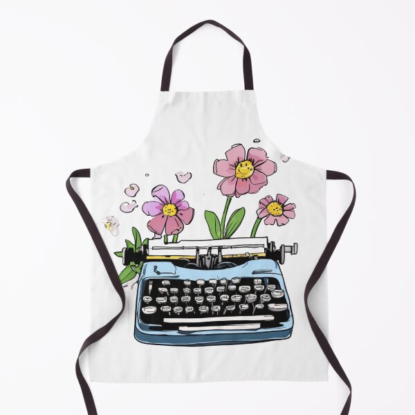 Item preview, typewriter flowers designed and sold by PrintSnap.