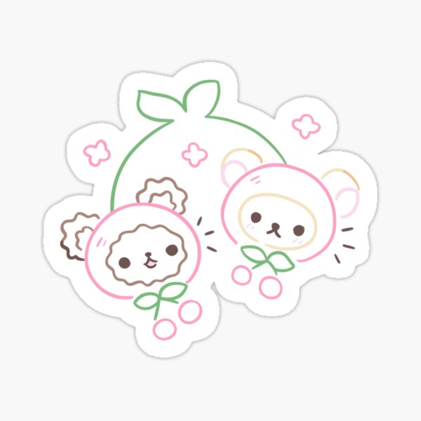 Item preview, cherry rilakkuma & korilakkuma designed and sold by vanillafull.