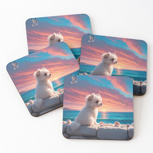 Item preview, Dog sitting by the sea. designed and sold by PixelParadies.