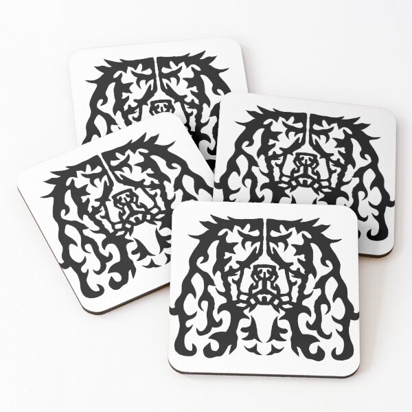 Item preview, Cavalier King Charles Spaniel Tattoo style print cute dog designed and sold by CreativelySophG.