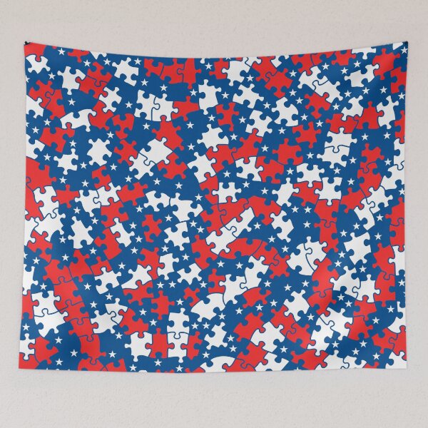 Item preview, Jigsaw Puzzle Lover Pieces Pattern Master Puzzler Camo USA designed and sold by GrandeDuc.