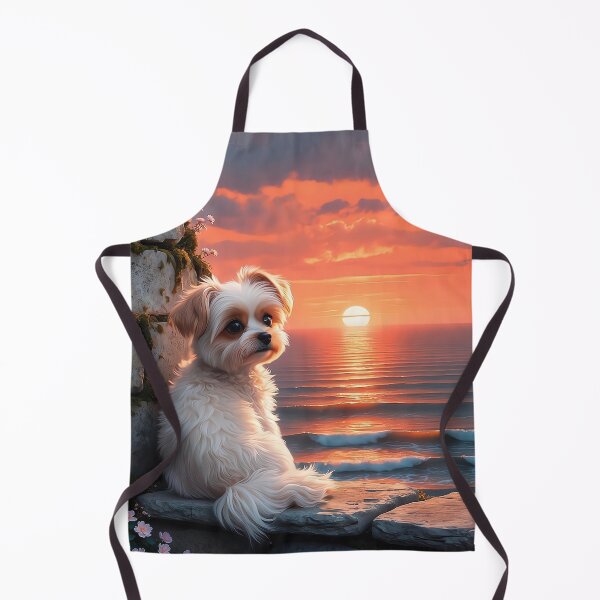 Item preview, Dog sitting by the sea. designed and sold by PixelParadies.