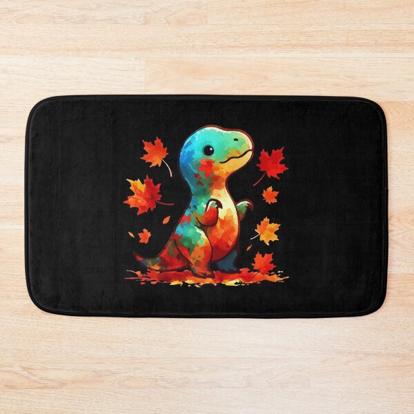 Item preview, Kawaii Autumn Dinosaur Tyrannosaurus designed and sold by TomFrontierArt.