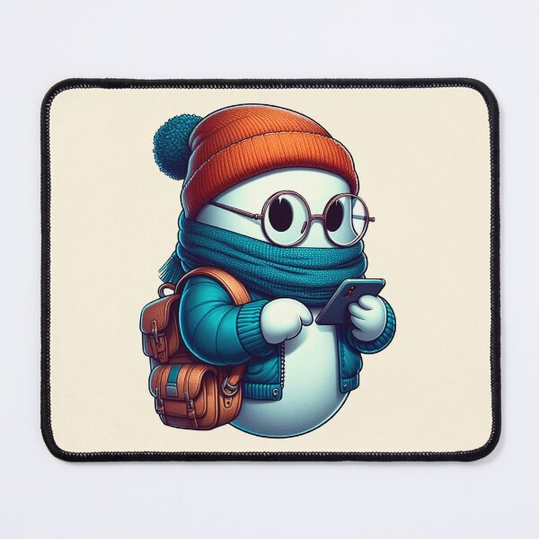 Item preview, Muffler ghost back to school, college,cute ghost wearing glasses, Bennie ,busy in phone. designed and sold by droverashop.