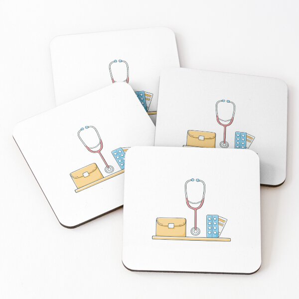 Item preview, Illustration of stethoscope and medicine pouch designed and sold by rasagamastore.