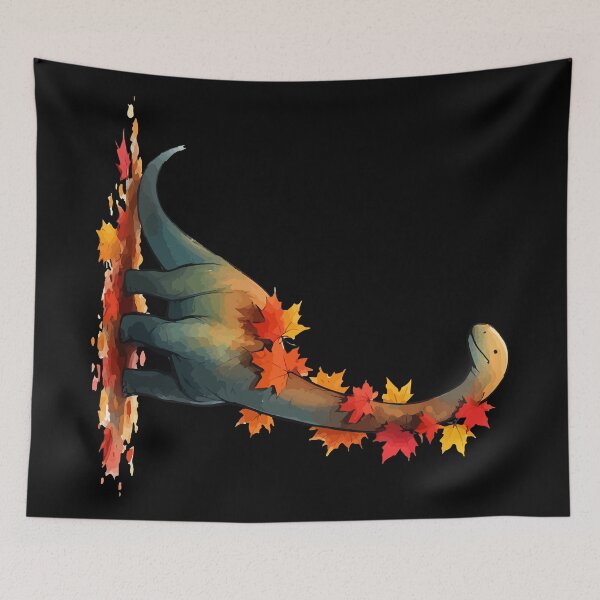 Item preview, Sketchy Autumn Dinosaur Brontosaurus designed and sold by TomFrontierArt.