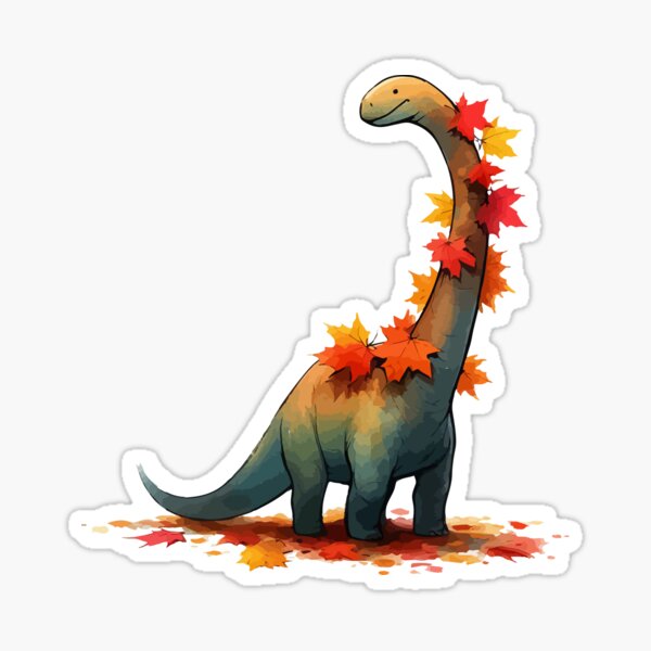 Artikel-Vorschau von Skizzenhafter Herbst Dinosaurier Brontosaurus, designt und verkauft von TomFrontierArt.