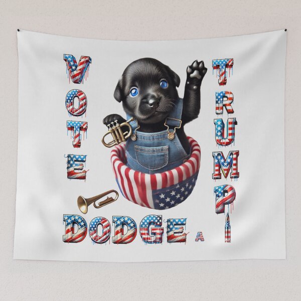 Item preview, Vote Trump, Dodge a Bullet (Black Lab Edition) designed and sold by FashionFusionFL.