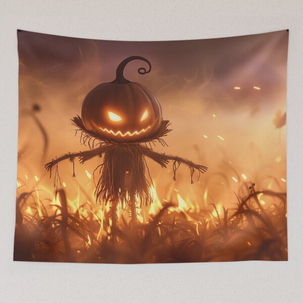 Item preview, A scarecrow in a burning field designed and sold by ARTelierDigital.