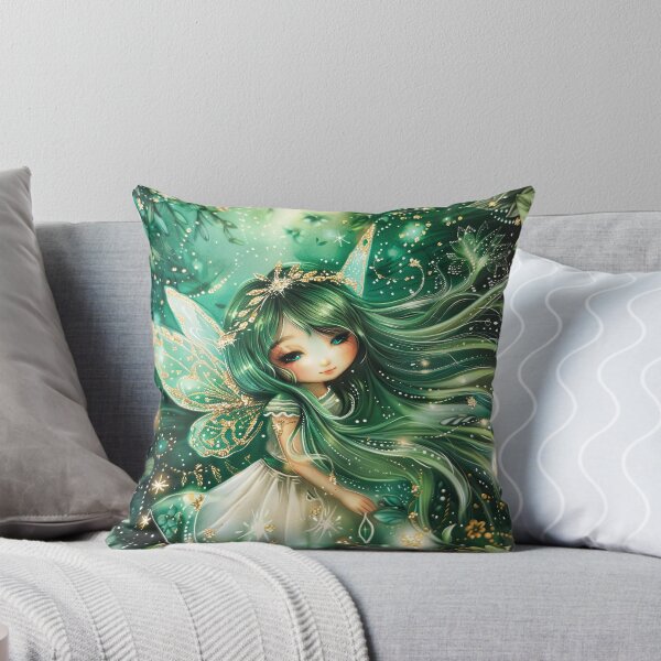 Item preview, Green elf in the shining fairy forest designed and sold by ARTelierDigital.