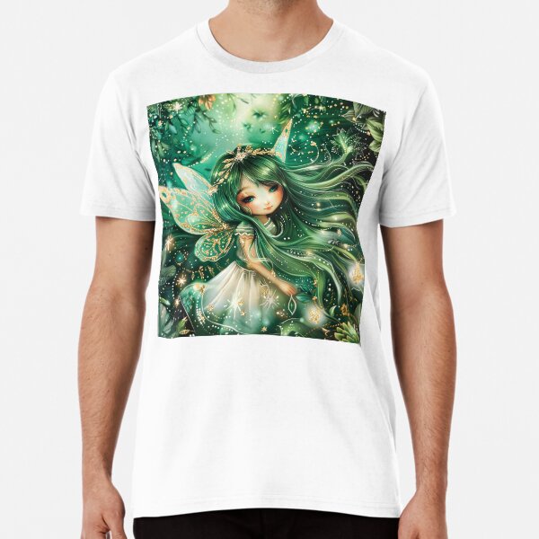 Item preview, Green elf in the shining fairy forest designed and sold by ARTelierDigital.