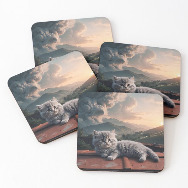 Item preview, Cat lying on roof designed and sold by PixelParadies.