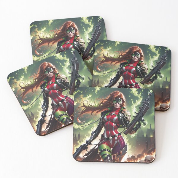 Item preview, Anime evil girl with a gun art designed and sold by TheArtistOf2022.