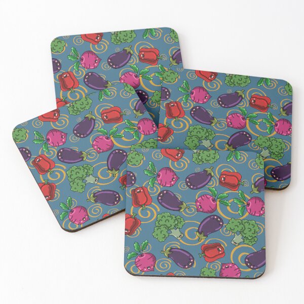 Item preview, Swirly Veg-blue designed and sold by Bop!.