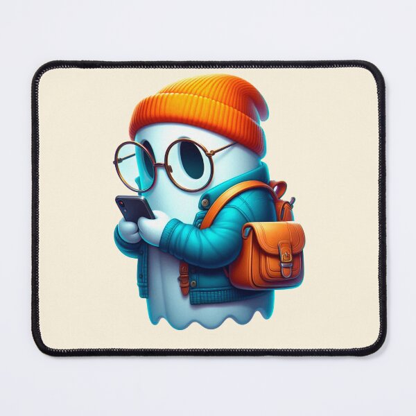 Item preview, Philomath ghost back to college,school,cute ghost wearing glasses, headphone, Bennie designed and sold by droverashop.