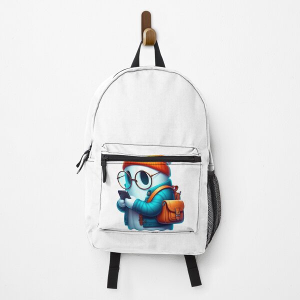Item preview, Philomath ghost back to college,school,cute ghost wearing glasses, headphone, Bennie designed and sold by God's Message.