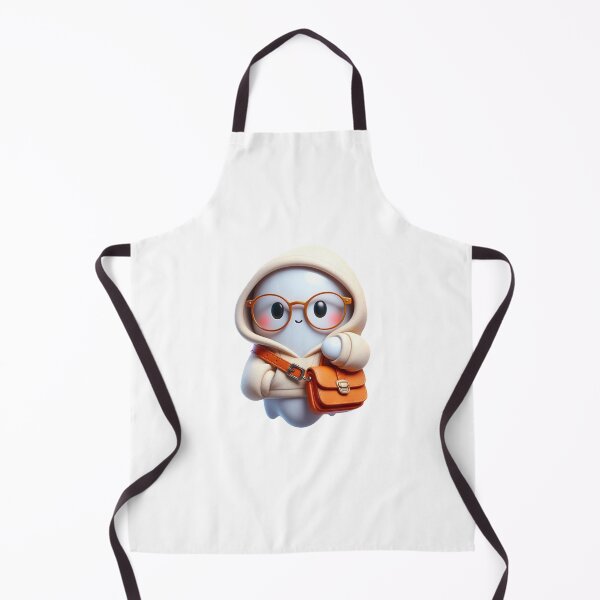 Item preview, Hooded ghost,back to college,school,cute ghost wearing hoodie, glasses and backpack designed and sold by droverashop.