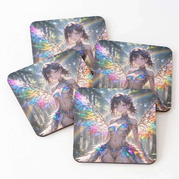 Item preview, Anime girl with glowing flowers in forest portrait art designed and sold by TheArtistOf2022.