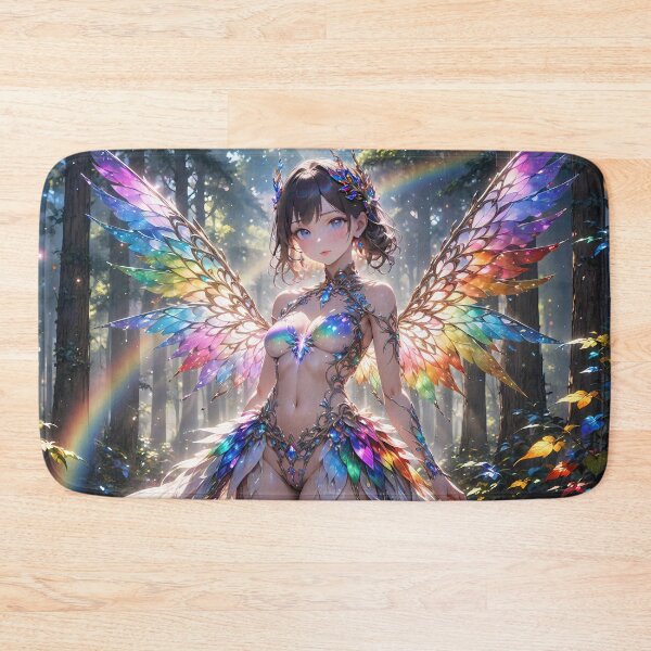Item preview, Anime girl with glowing flowers in forest portrait art designed and sold by TheArtistOf2022.