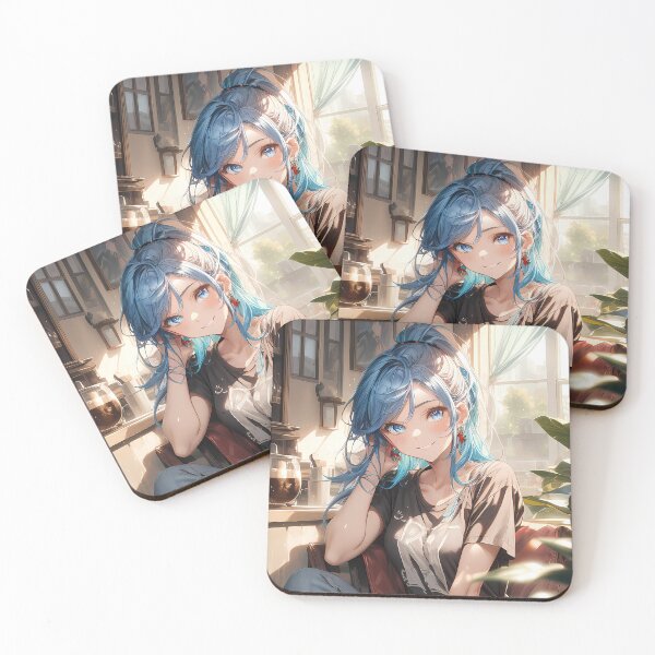 Item preview, Realistic Anime girl portrait in her room art designed and sold by TheArtistOf2022.