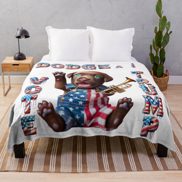 Item preview, Dodge a Bullet, Vote Trump (Brown Lab Patriot Edition)4 designed and sold by FashionFusionFL.