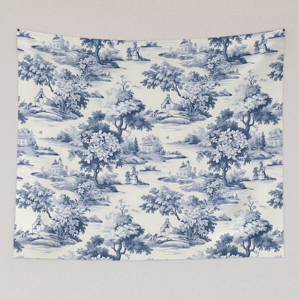 Item preview, Toile de jouy,blue china,Chinoiserie,toile, designed and sold by MariaMarinova.