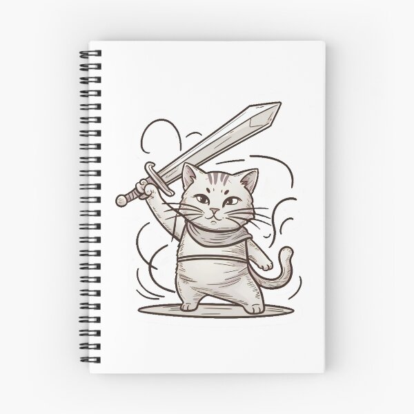 Item preview, Cat with sword designed and sold by DotPointLine.