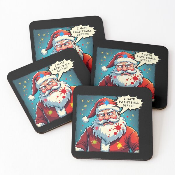 Item preview, Santa hates paintball gifts - Funny cartoon design designed and sold by Ian Matthews.